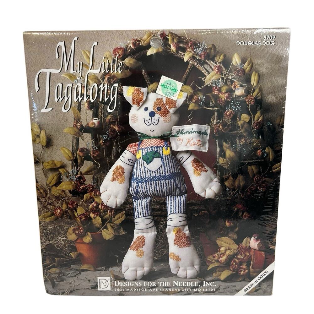 Vtg My Little Tagalong DOUGLAS DOG 8709‎ Cross Stitch Designs For The Needle NEW